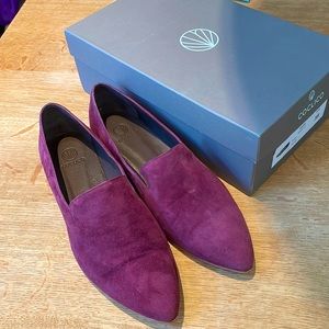 Coclico Dofe plum suede loafers size 38 new in-box
